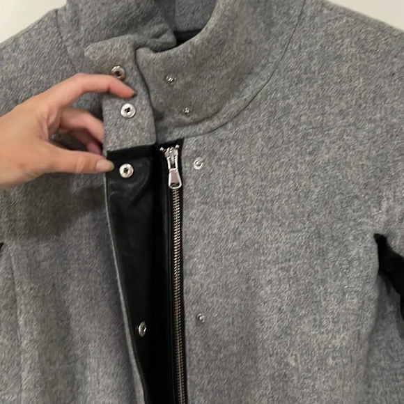 DANIER Wool and Leather Coat - Picture 3 of 6